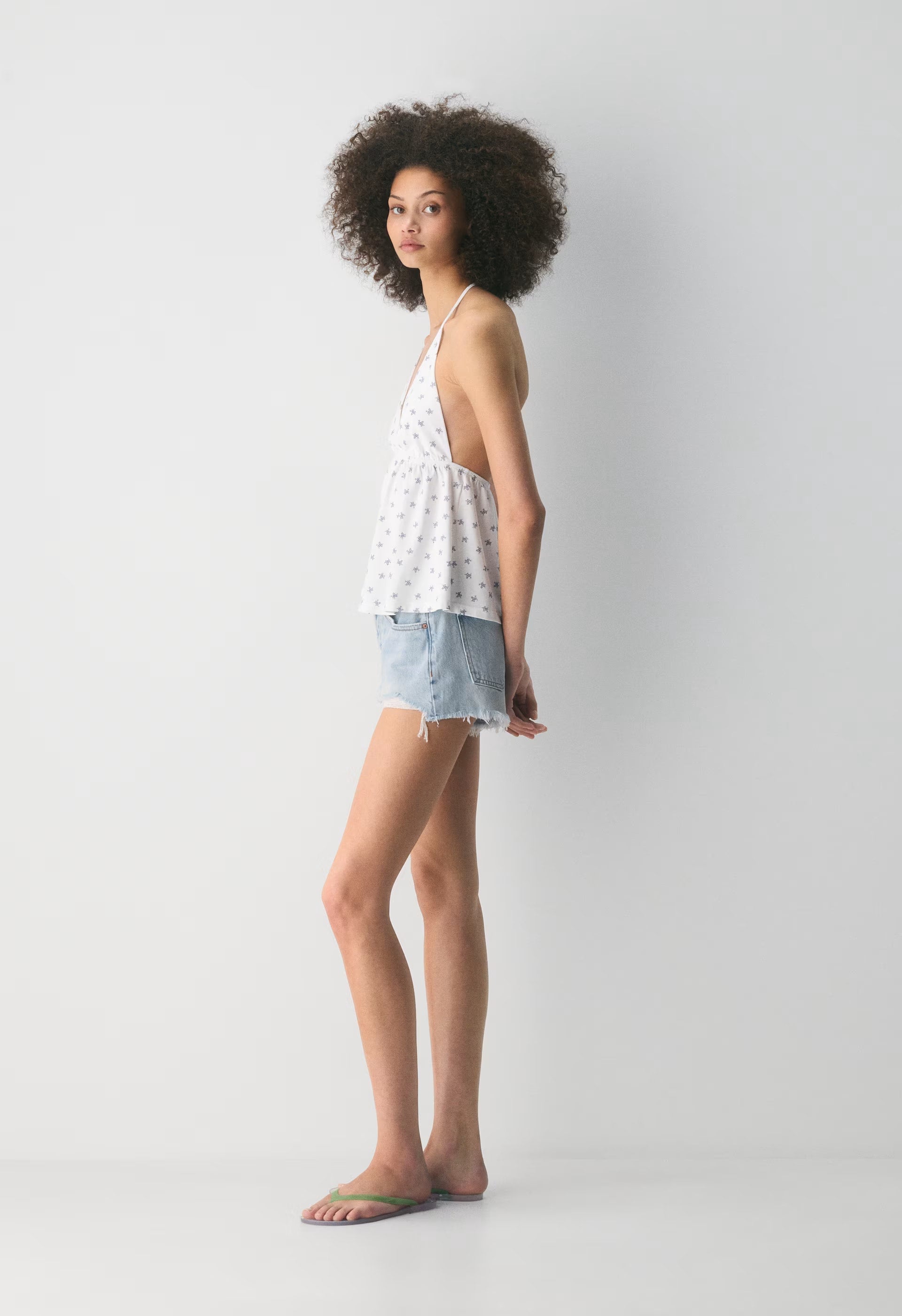 CottonWhisk™ Caro Halter - WHITE/HARBOUR NAVY