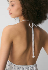 CottonWhisk™ Caro Halter - WHITE/HARBOUR NAVY