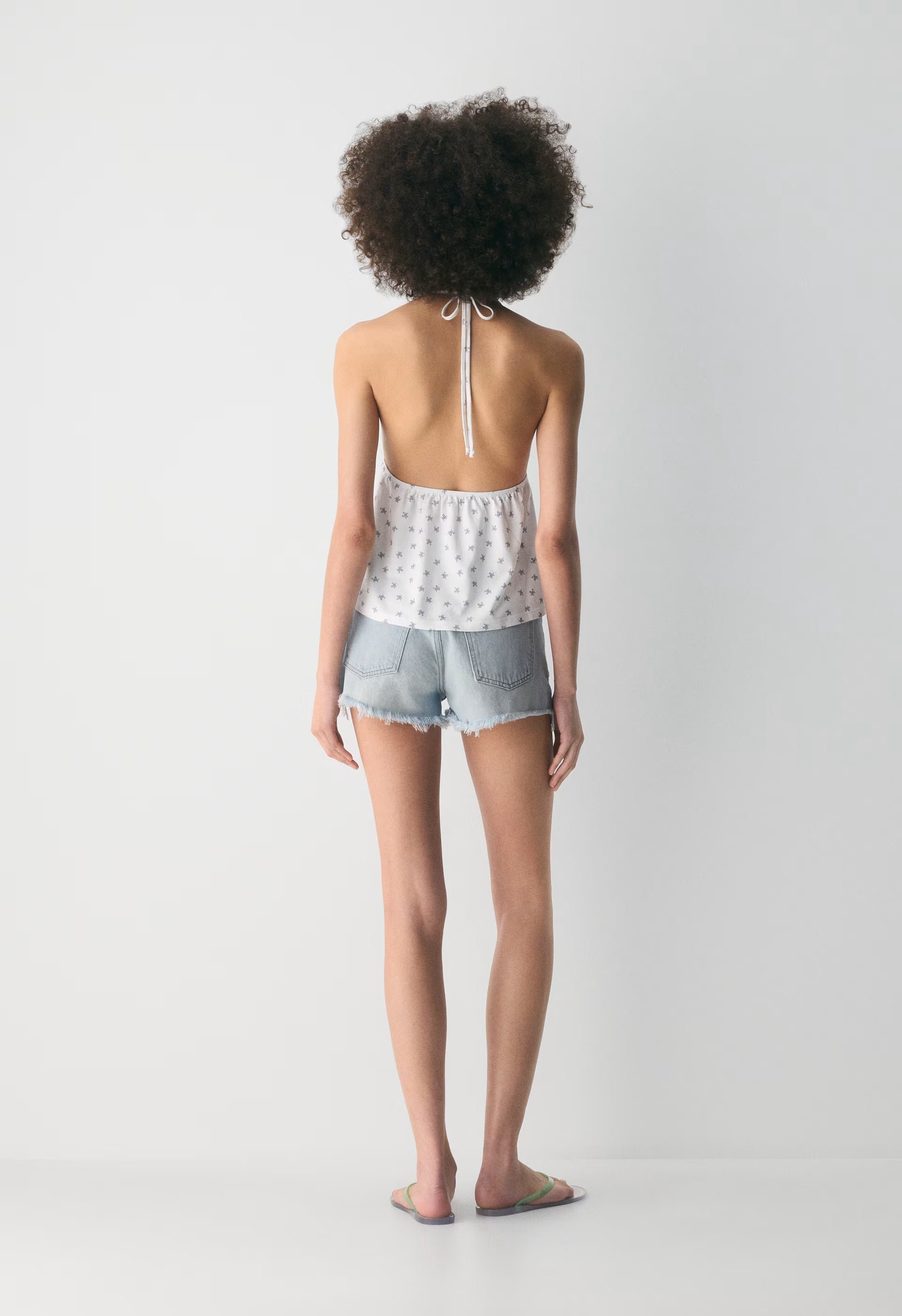 CottonWhisk™ Caro Halter - WHITE/HARBOUR NAVY