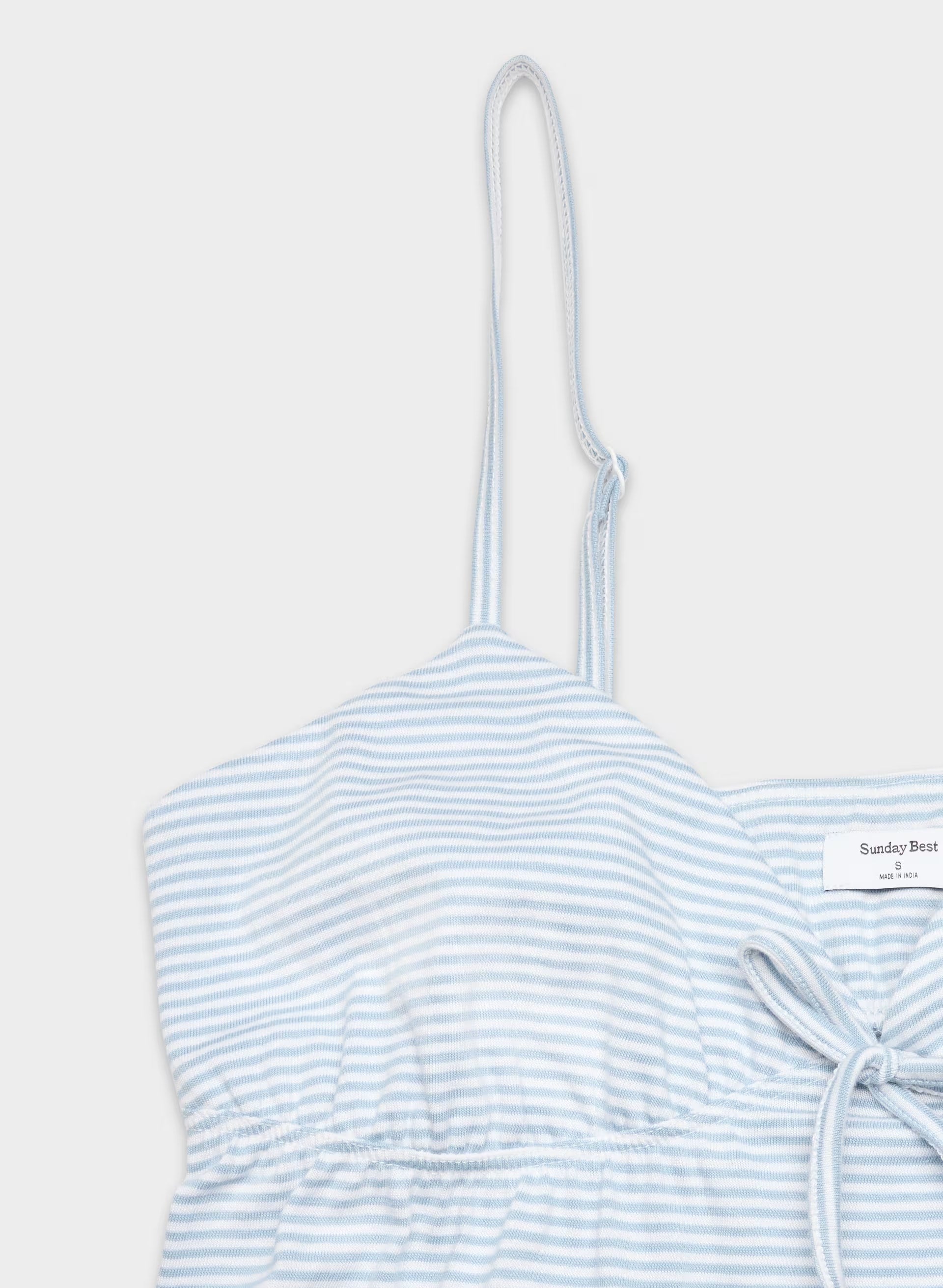 CottonWhisk™ Loulou Camisole - RIPPLE BLUE/ WHITE