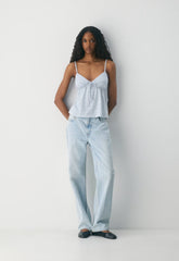CottonWhisk™ Loulou Camisole - RIPPLE BLUE/ WHITE