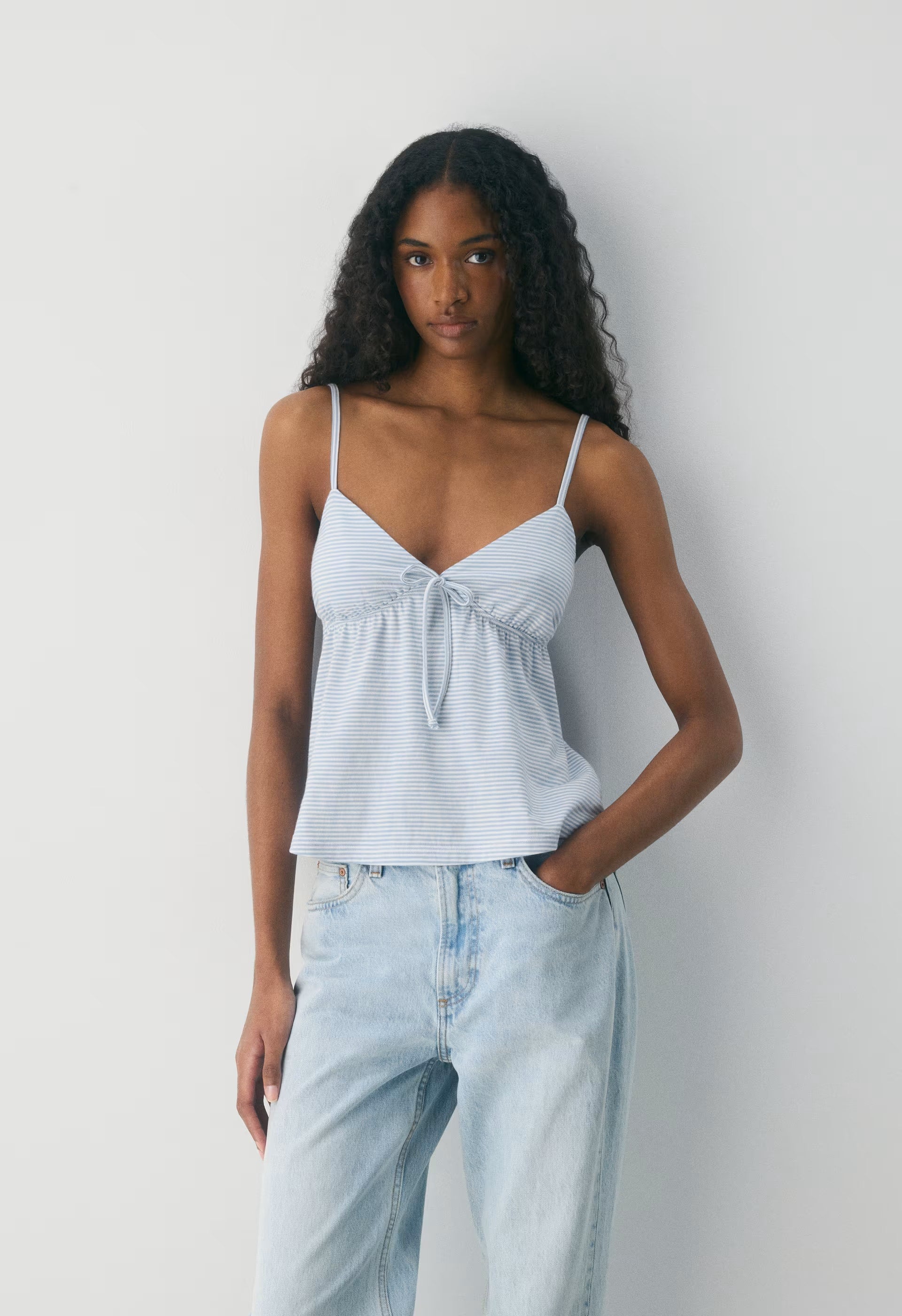 CottonWhisk™ Loulou Camisole - RIPPLE BLUE/ WHITE