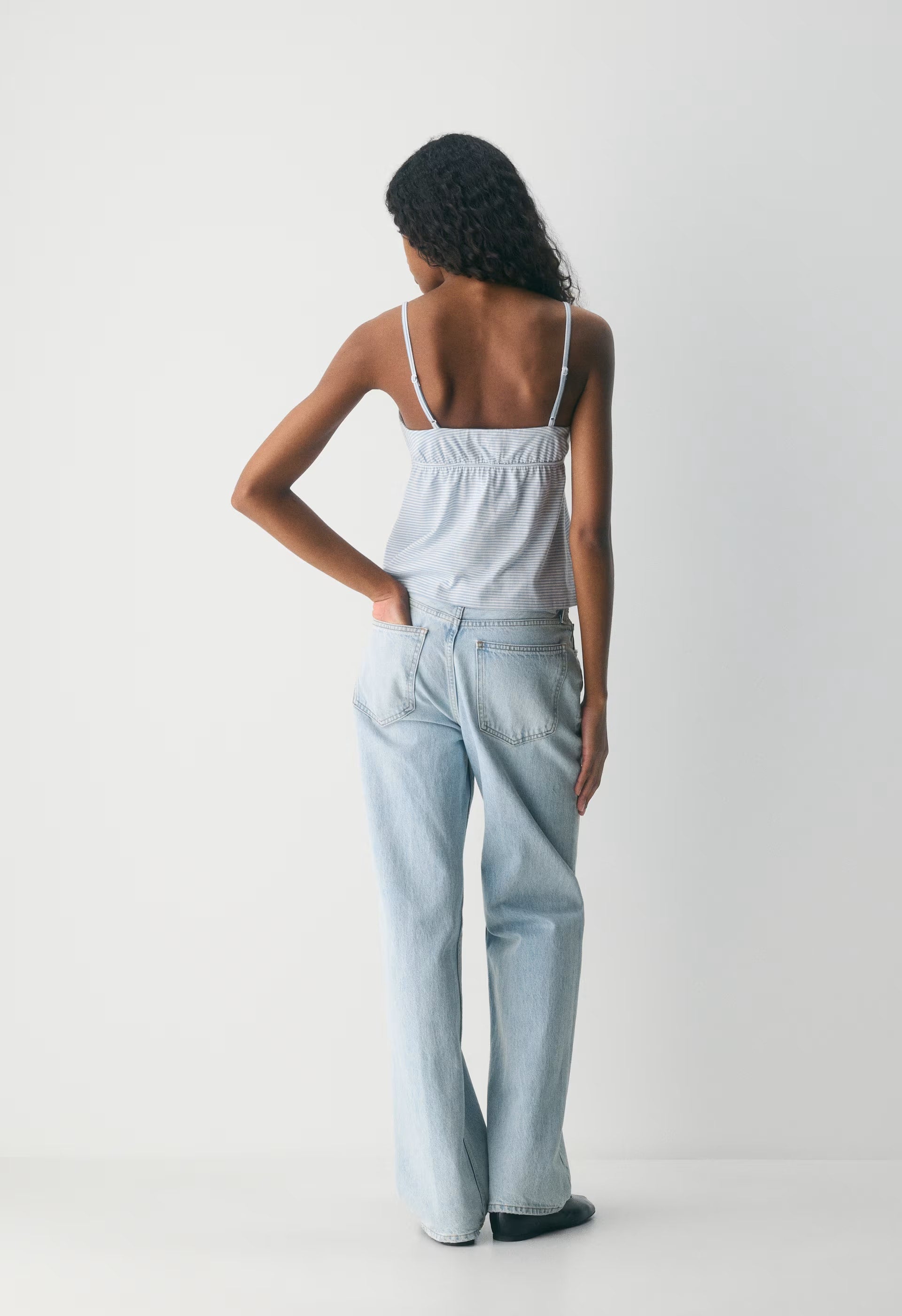 CottonWhisk™ Loulou Camisole - RIPPLE BLUE/ WHITE