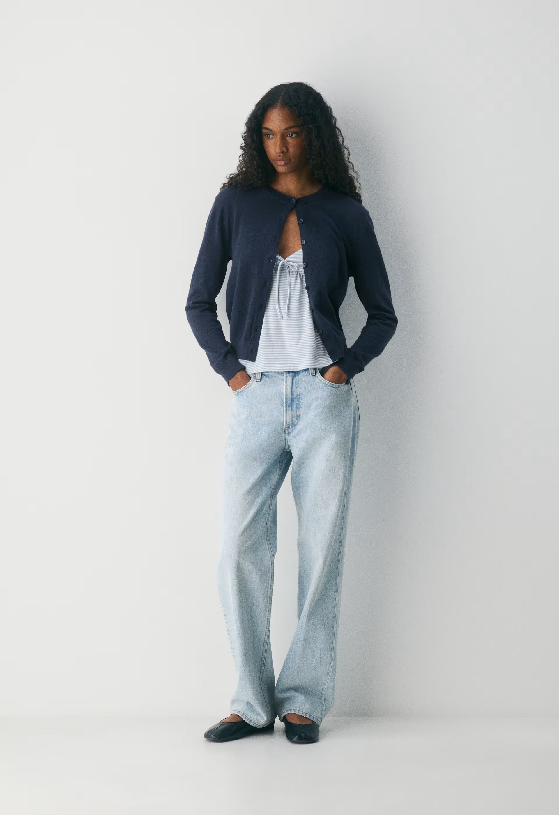 CottonWhisk™ Loulou Camisole - RIPPLE BLUE/ WHITE