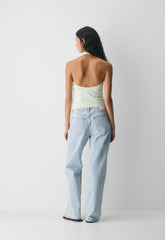 Smooth Matter™ Tower Halter Top - PALE AGV GR /PALE YLW