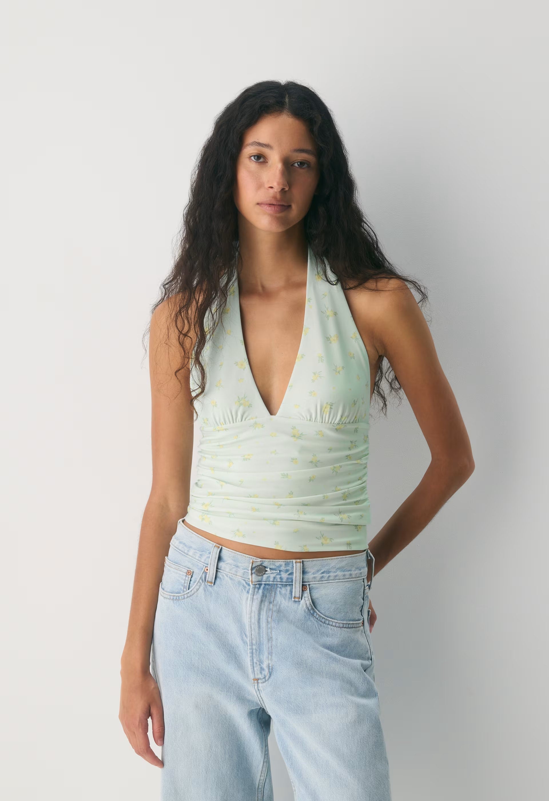 Smooth Matter™ Wylder Halter Top - PALE AGV GR /PALE YLW