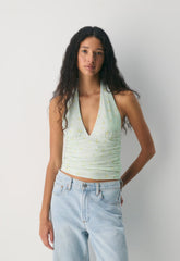 Smooth Matter™ Wylder Halter Top - PALE AGV GR /PALE YLW