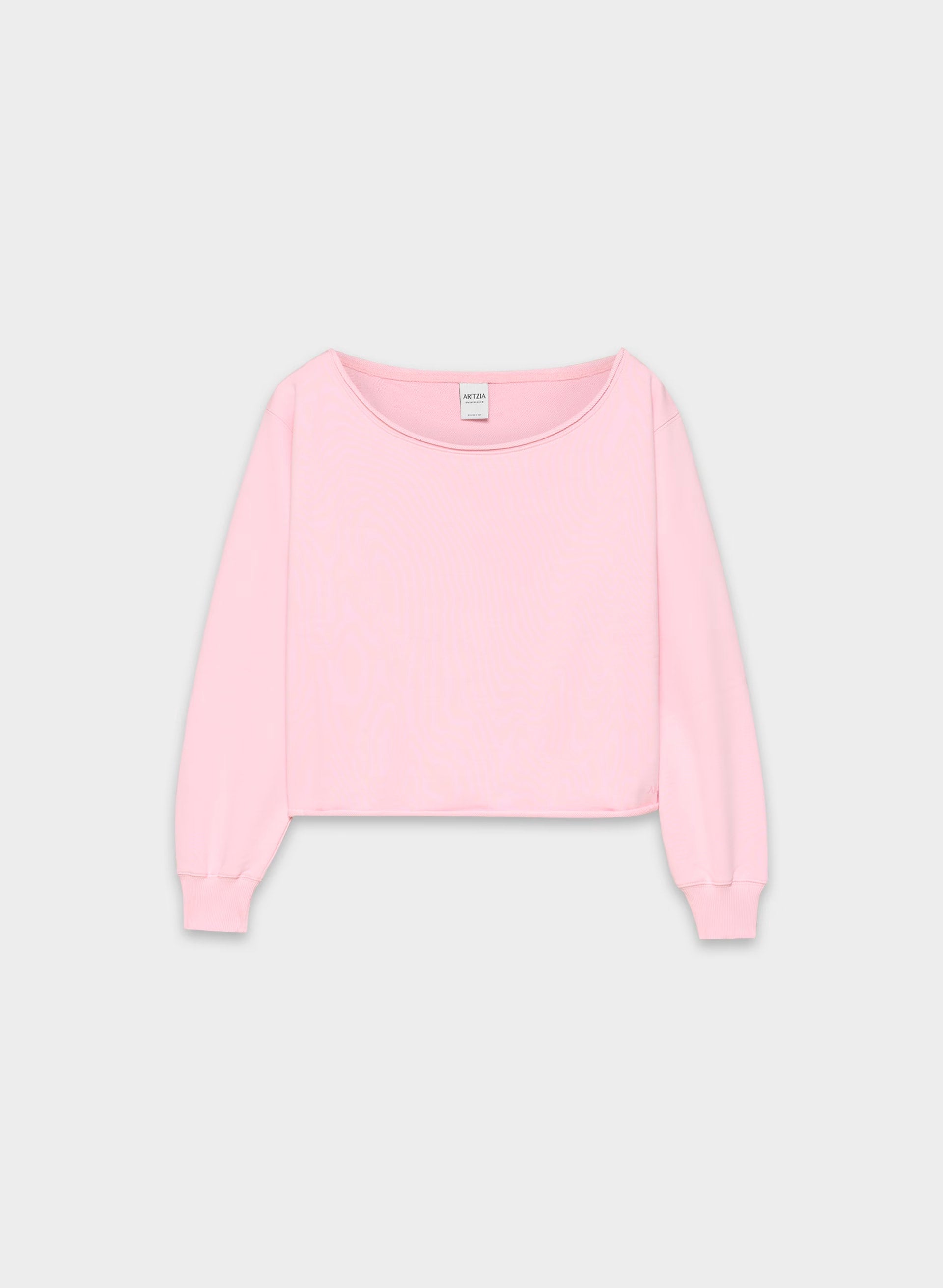 Terry Sweatfleece Perfect Off-Shoulder Top - MILKSHAKE PINK
