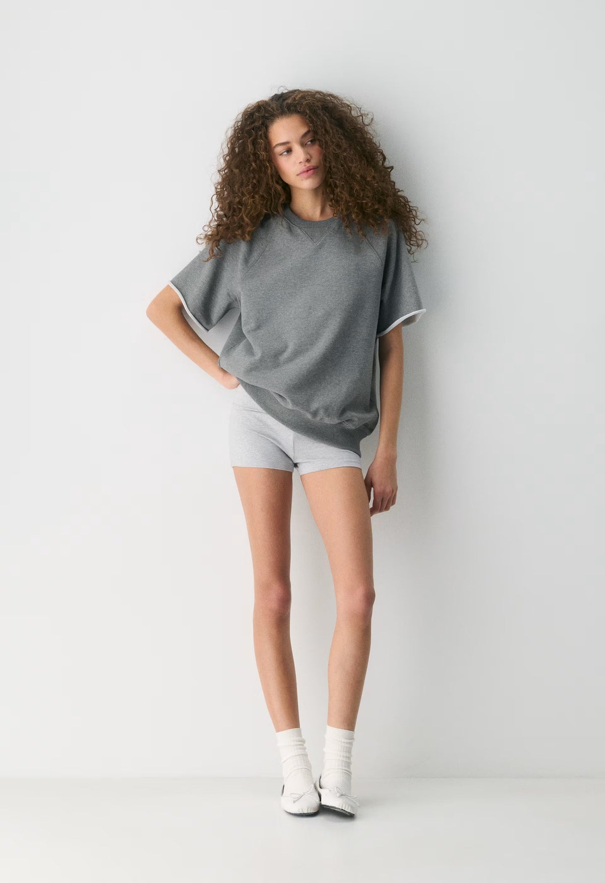 Terry Sweatfleece Perfect Raglan T-Shirt - HEATHER DARK GREY