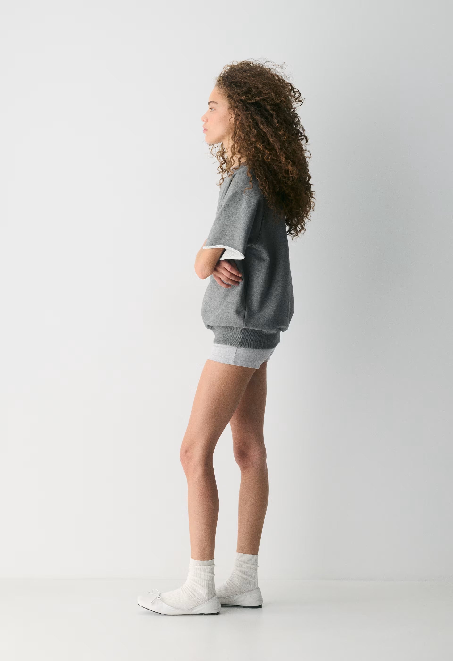 Terry Sweatfleece Perfect Raglan T-Shirt - HEATHER DARK GREY