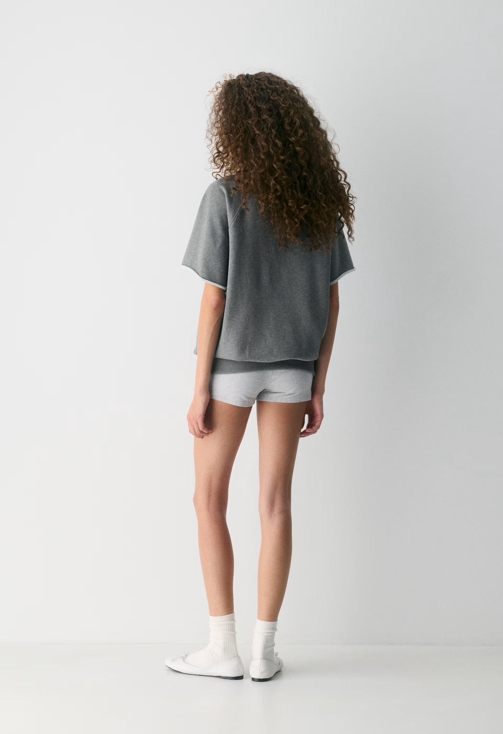 Terry Sweatfleece Perfect Raglan T-Shirt - HEATHER DARK GREY