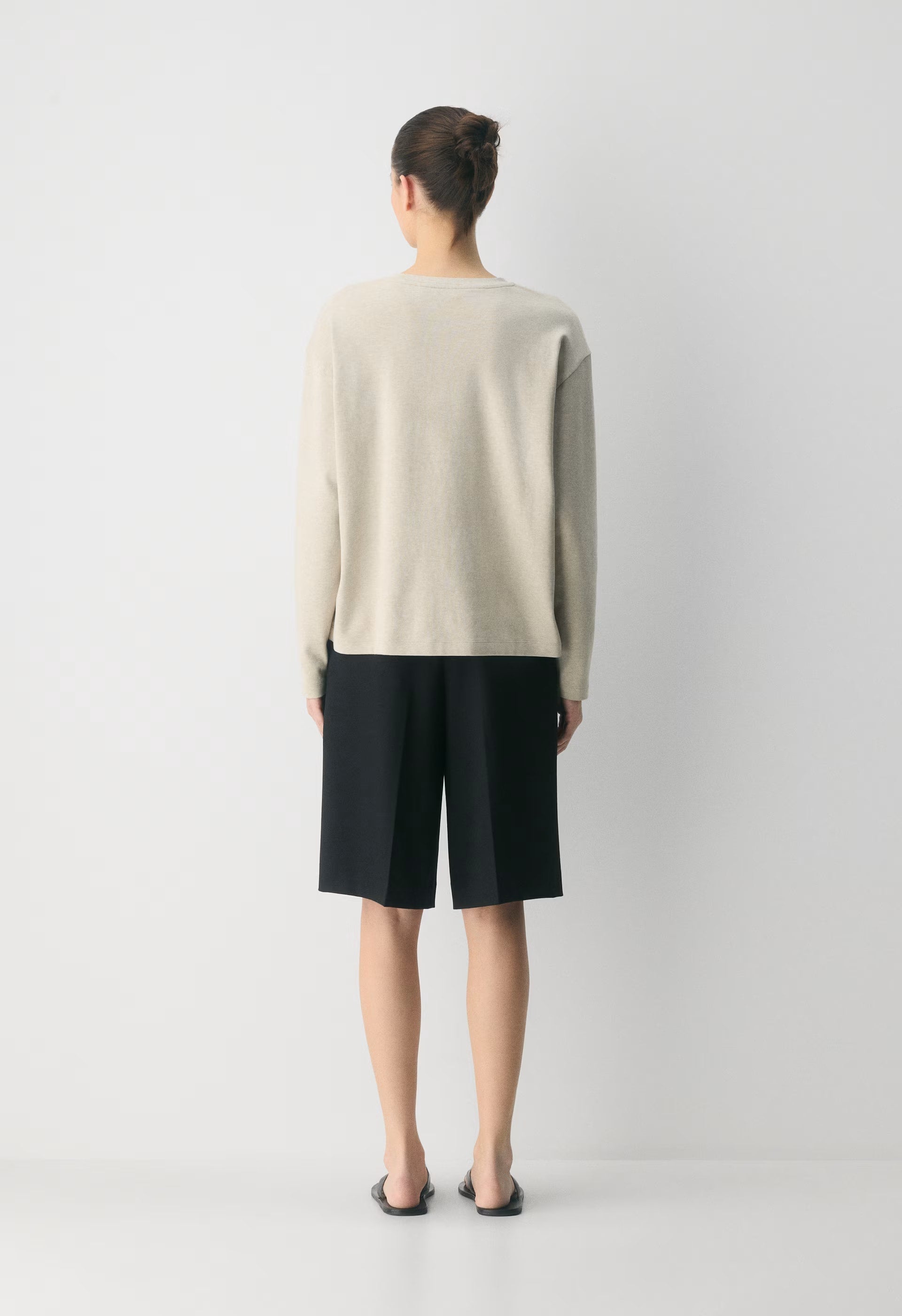 InterLock Cotton Steps Longsleeve - HEATHER ECRU