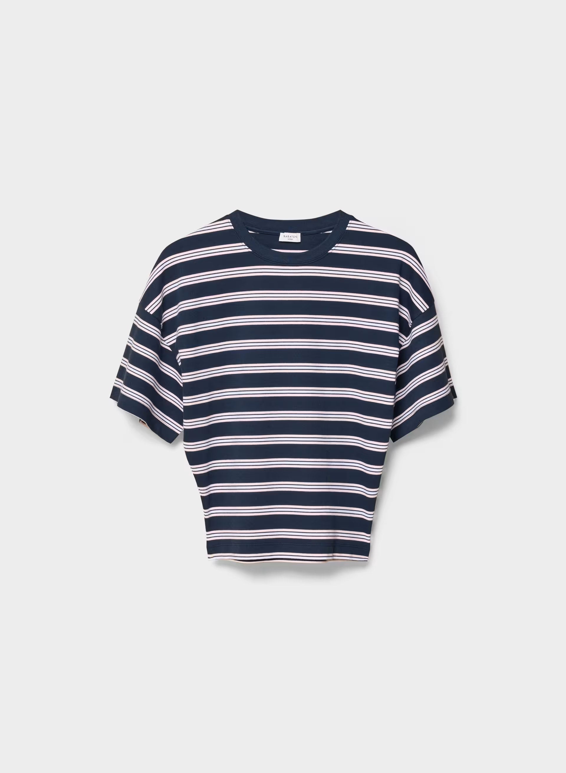 InterLock Cotton Barclay T-Shirt - DRK NGT NVY/VLL PNK
