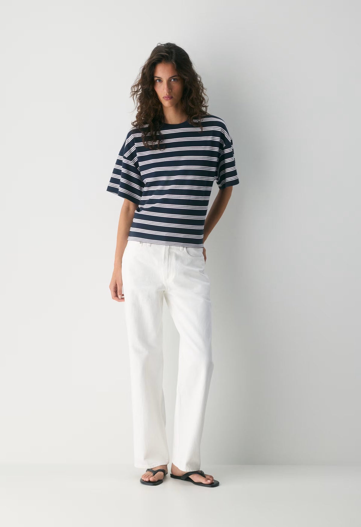 InterLock Cotton Barclay T-Shirt - DRK NGT NVY/VLL PNK