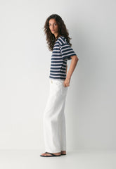 InterLock Cotton Barclay T-Shirt - DRK NGT NVY/VLL PNK