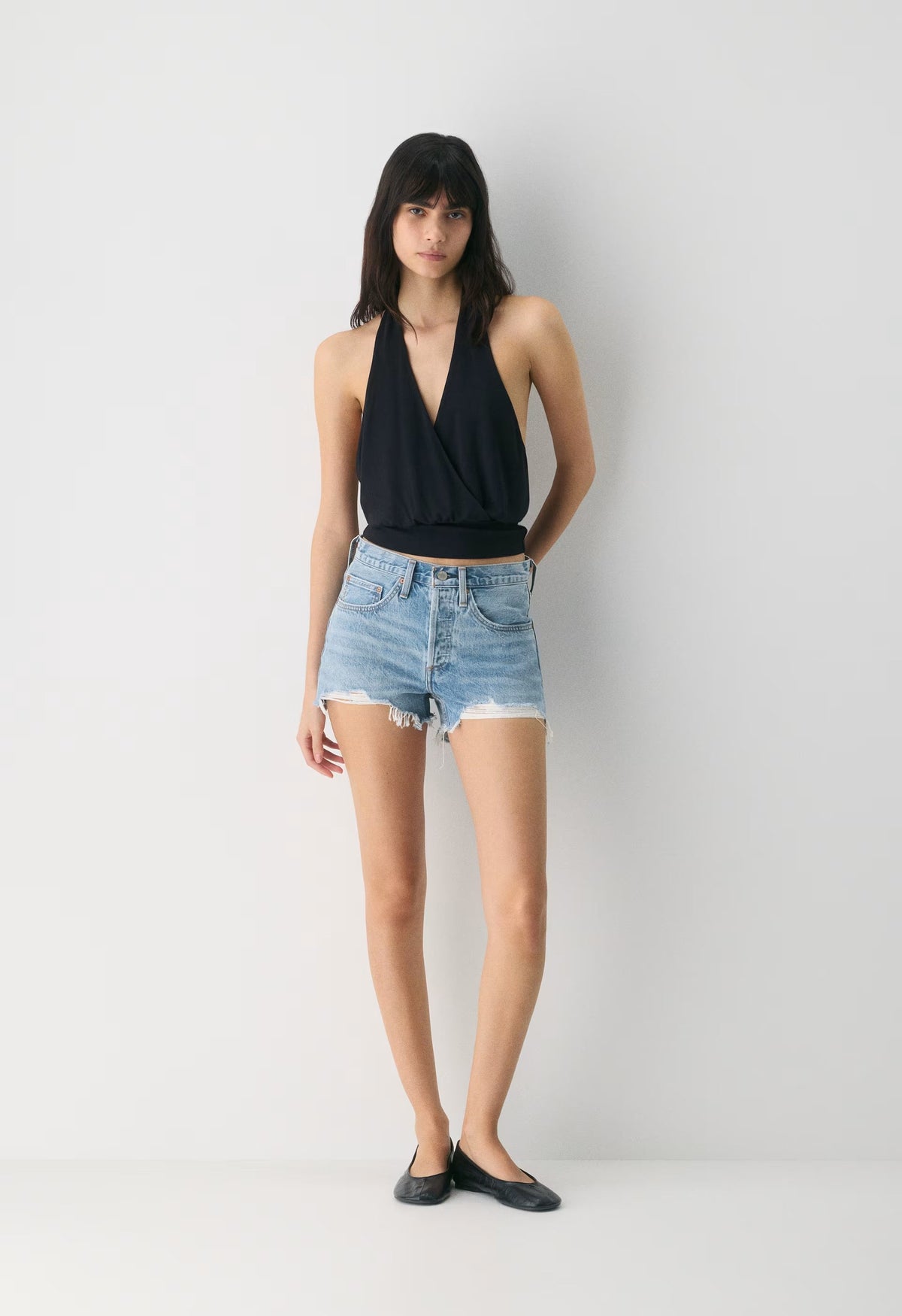Chantal Halter Top - BLACK