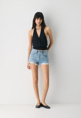 Chantal Halter Top - BLACK