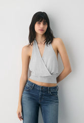 Chantal Halter Top - HEATHER CHROME