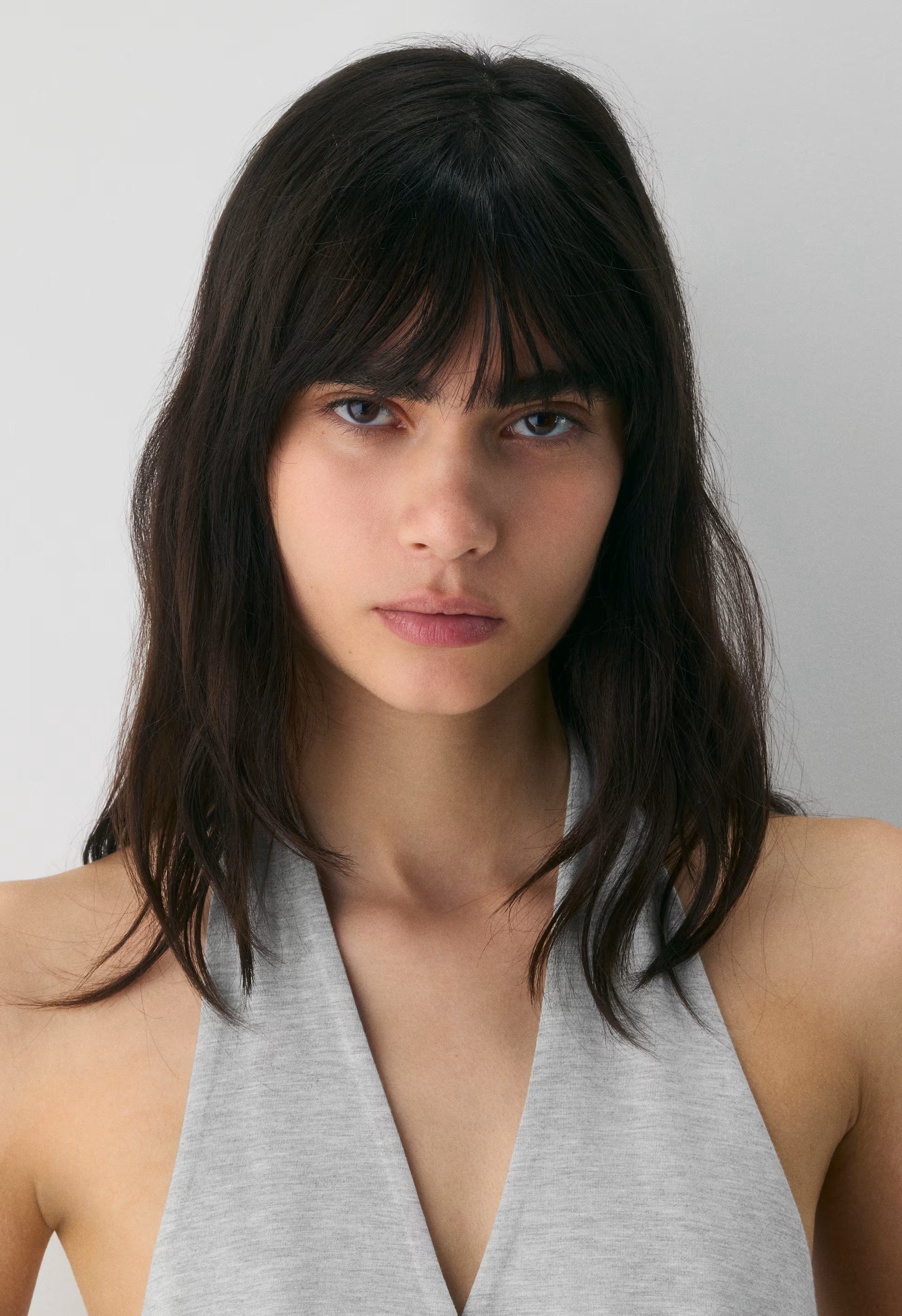 Chantal Halter Top - HEATHER CHROME