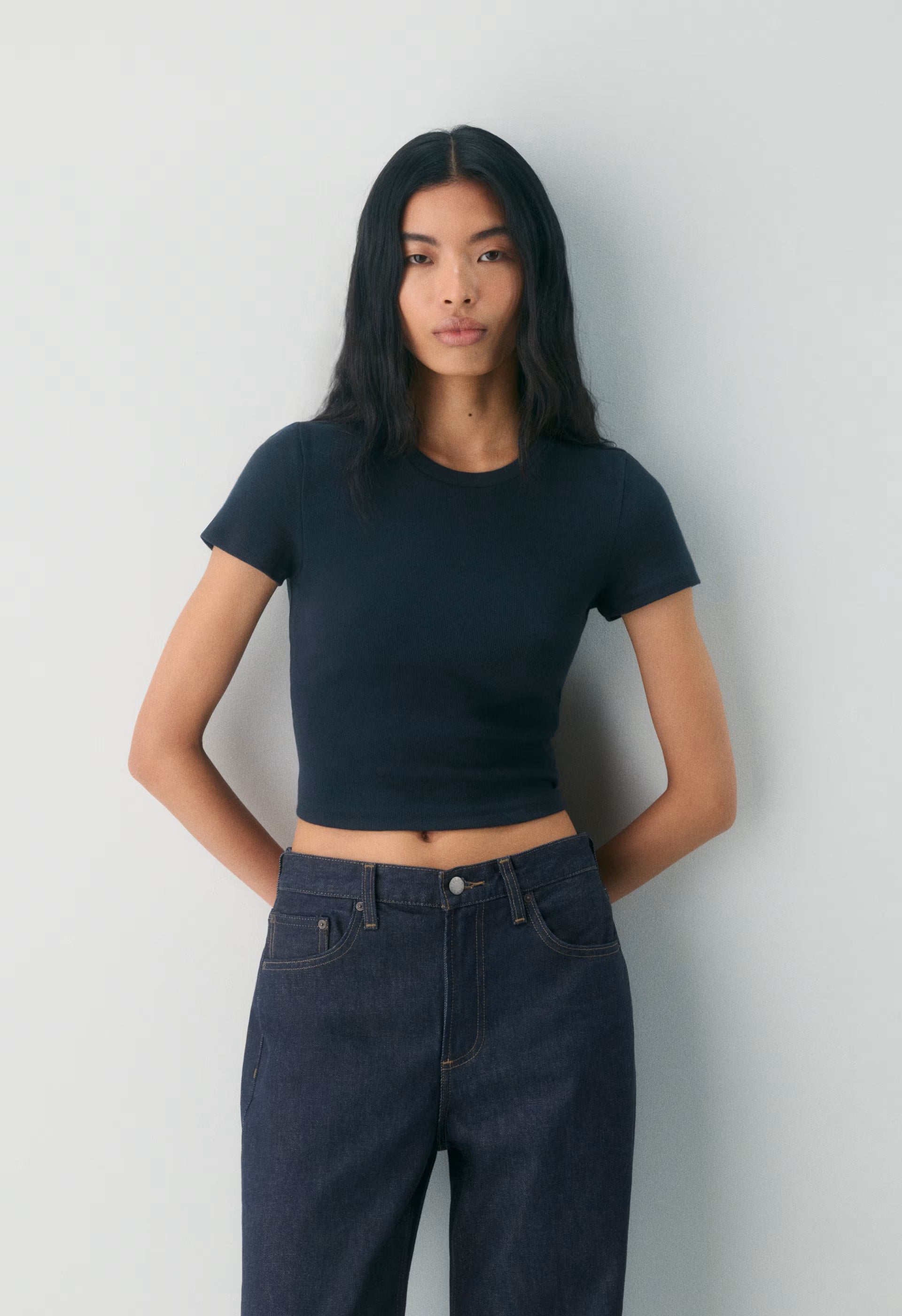 HomeStretch™ Rib Tune Waist T-Shirt - ADMIRAL
