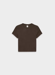 HomeStretch™ Rib Tune Waist T-Shirt - RICH MOCHA BROWN