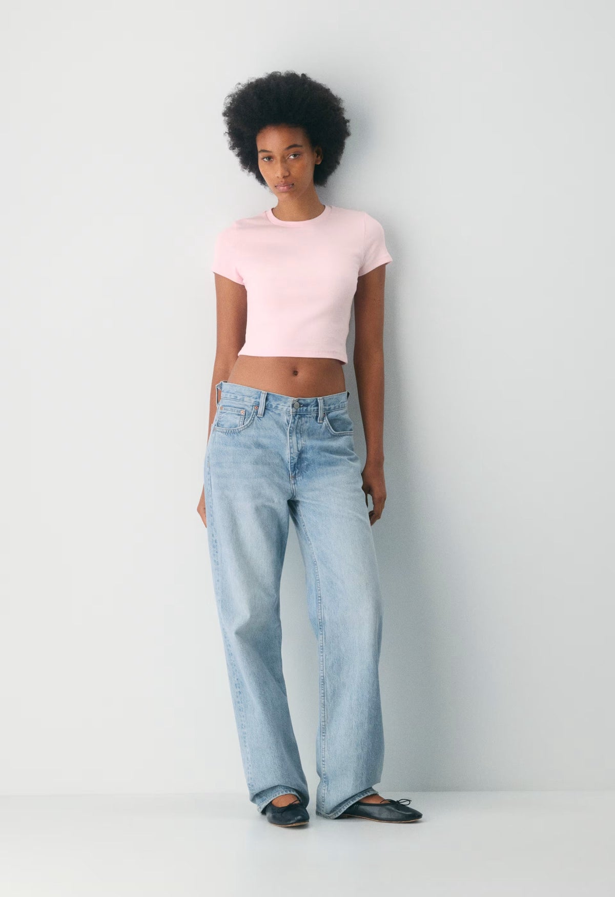 HomeStretch™ Rib Tune Waist T-Shirt - VILLA PINK