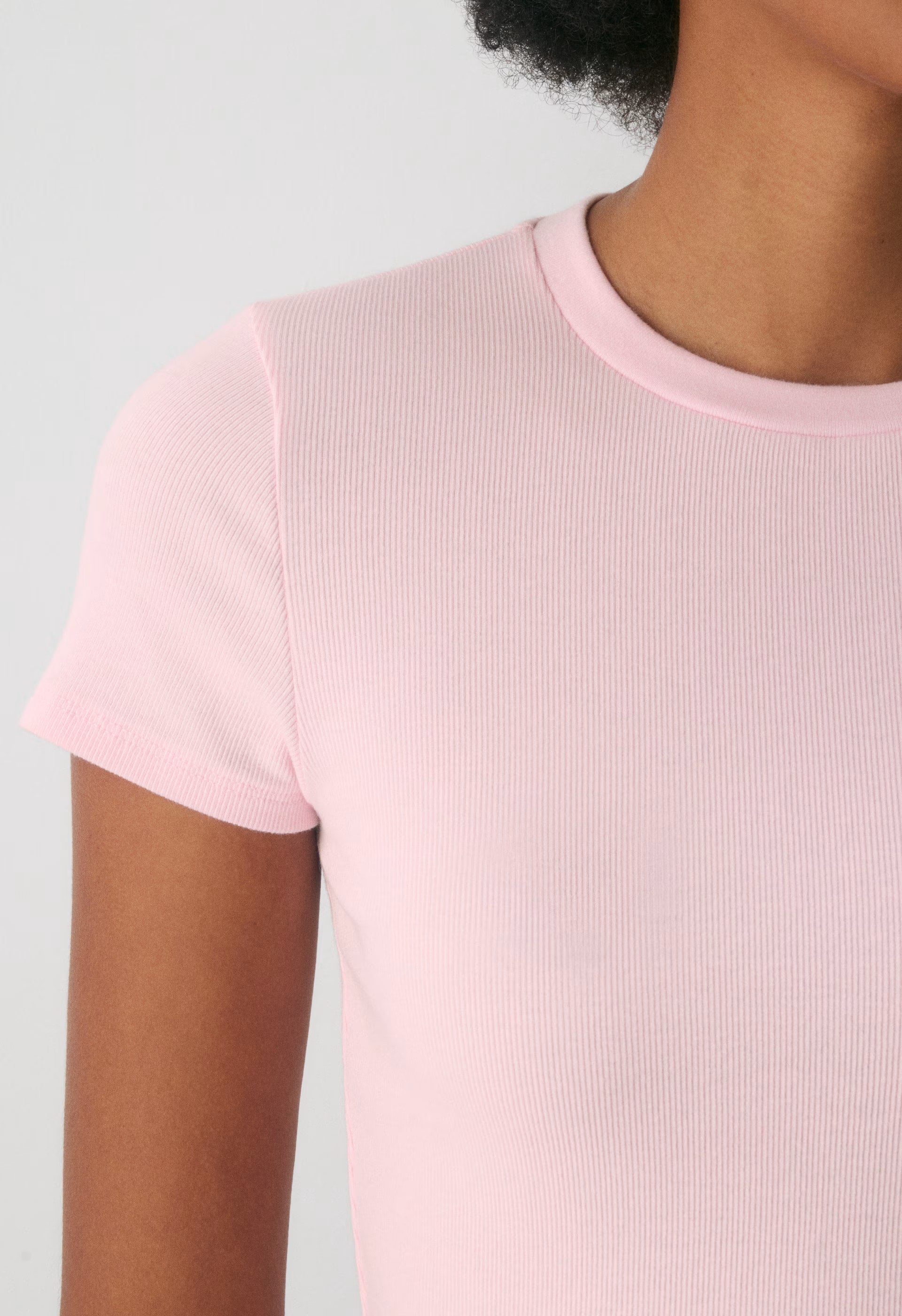HomeStretch™ Rib Tune Waist T-Shirt - VILLA PINK