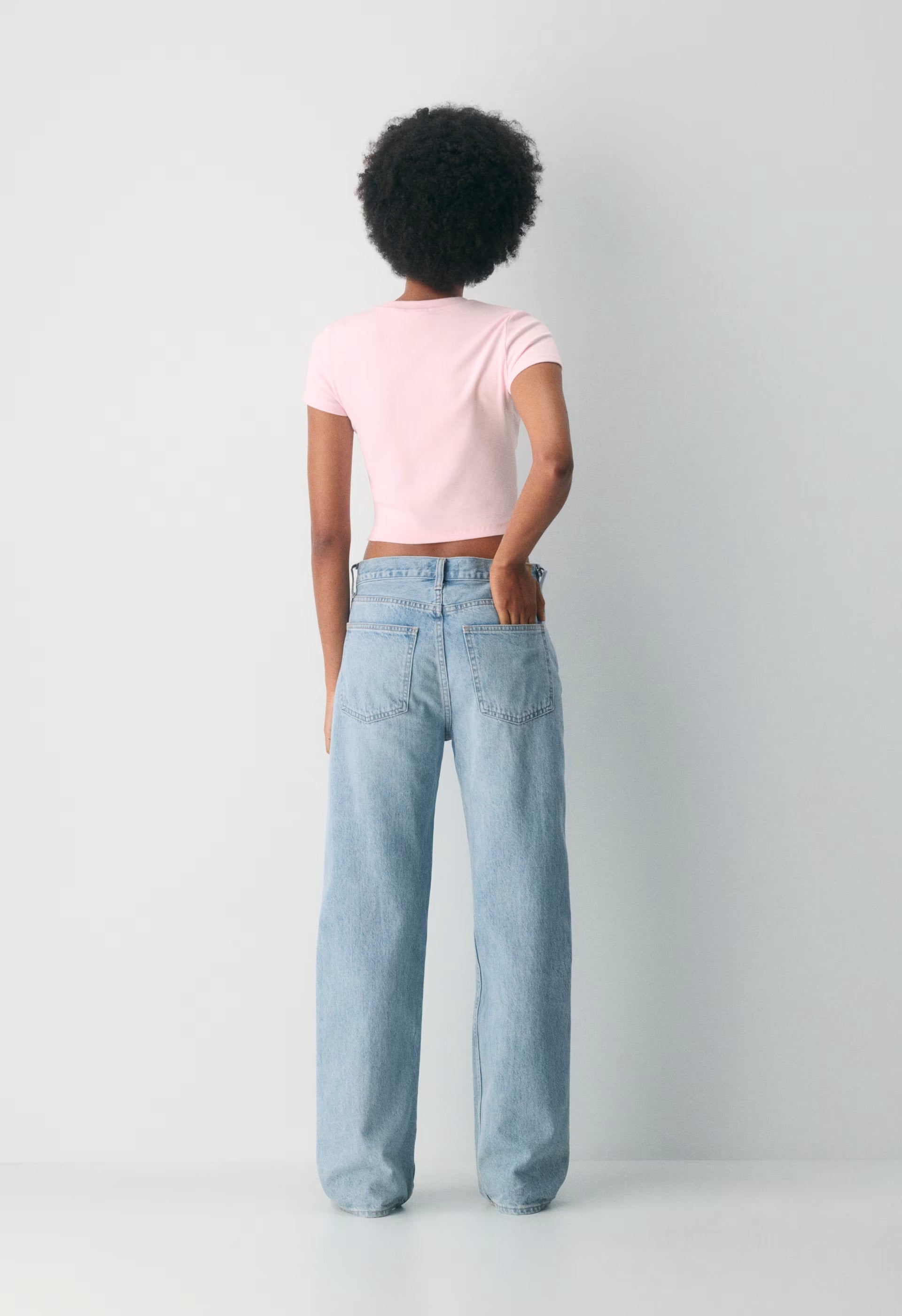 HomeStretch™ Rib Tune Waist T-Shirt - VILLA PINK