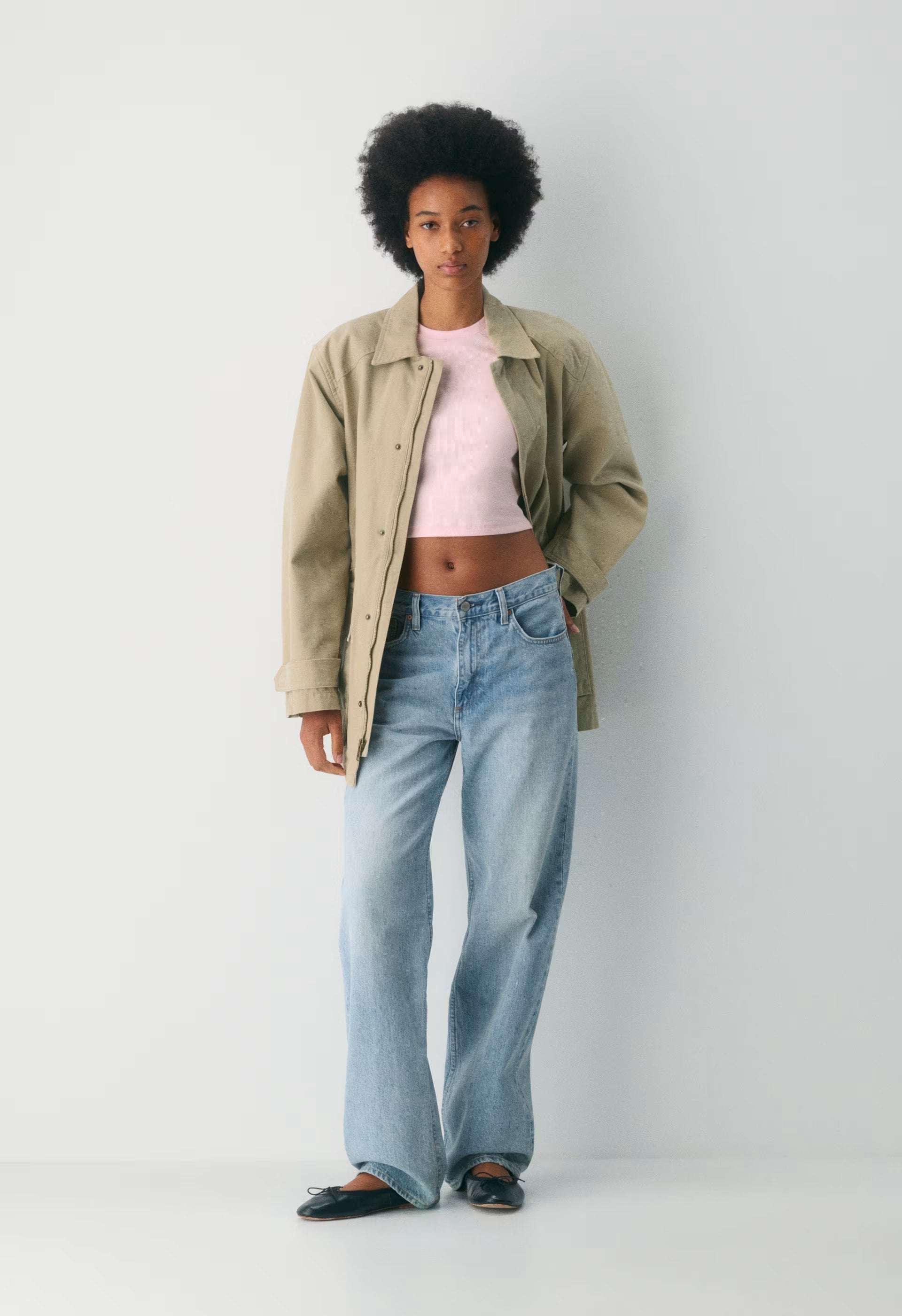 HomeStretch™ Rib Tune Waist T-Shirt - VILLA PINK