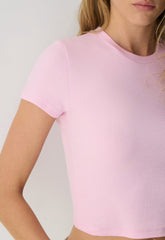 HomeStretch™ Rib Tune Waist T-Shirt - MILKSHAKE PINK
