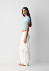 HomeStretch™ Rib Tune Waist T-Shirt - PANORAMA BLUE