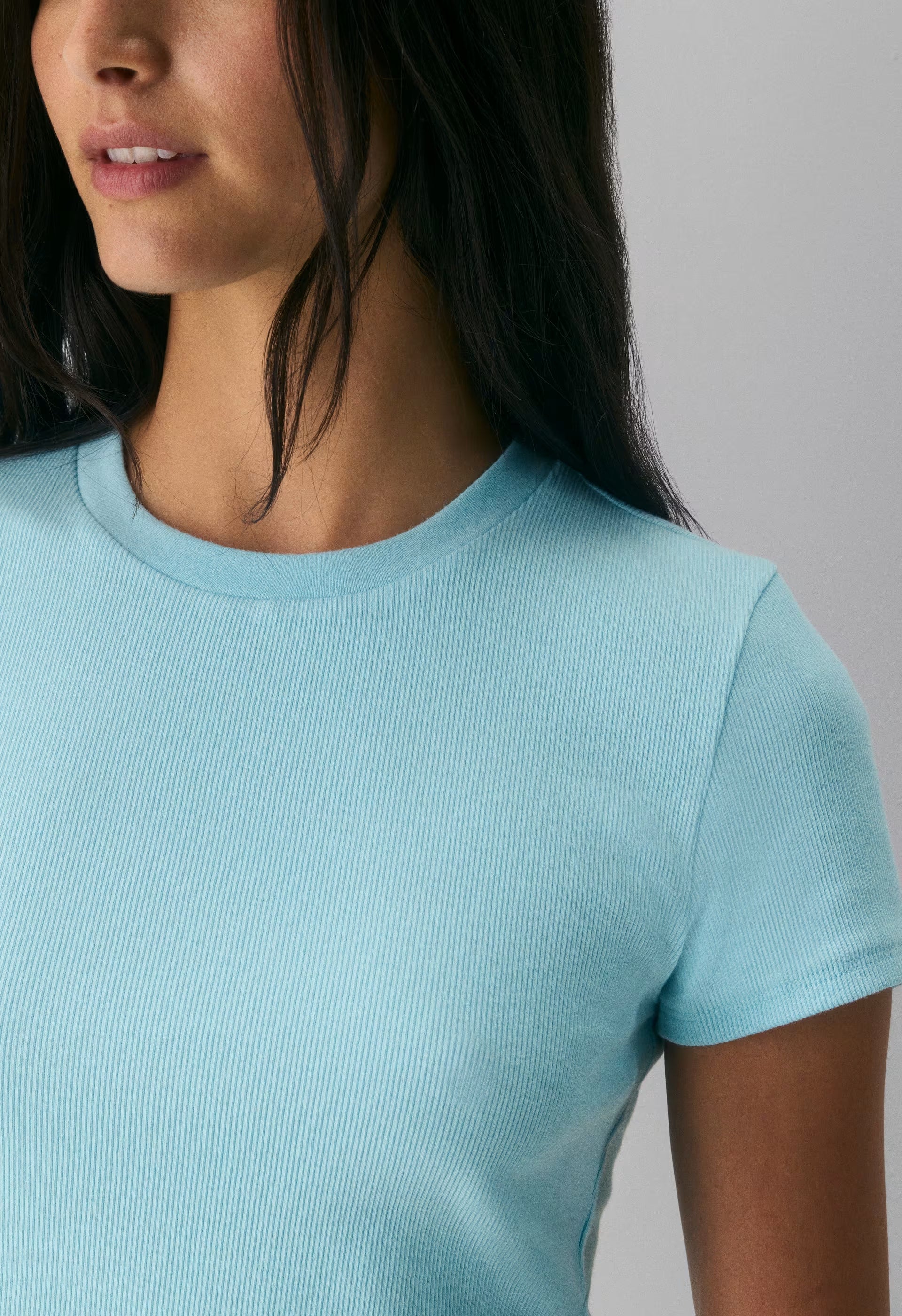 HomeStretch™ Rib Tune Waist T-Shirt - PANORAMA BLUE