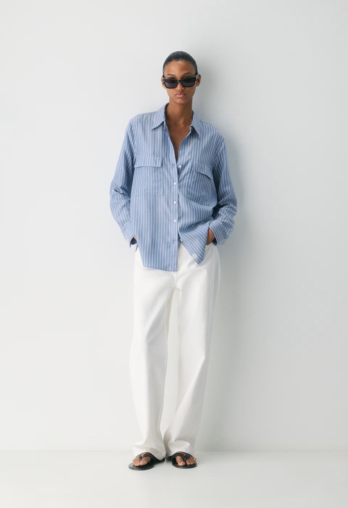 Utility Shirt - MTCHL STRP FR BLU/WT