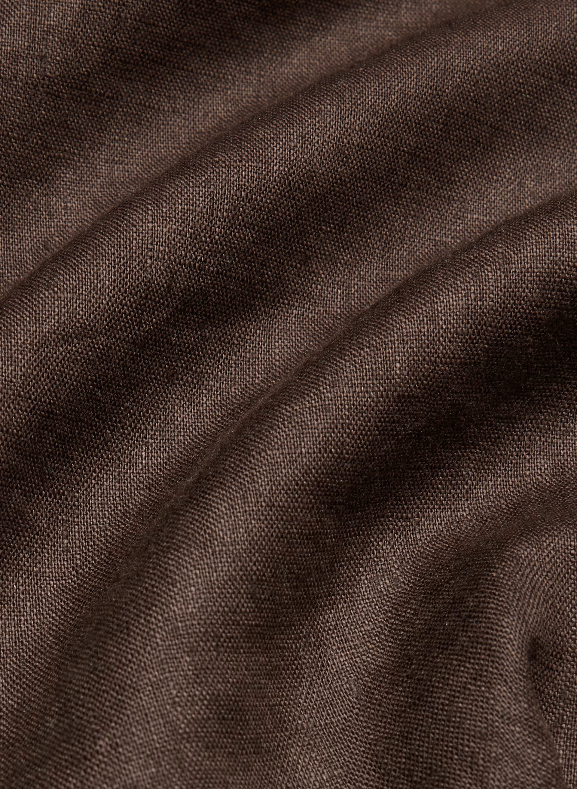 Utility Linen Shirt - RICH MOCHA BROWN