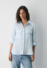 Utility Linen Shirt - MIDDAY BLUE