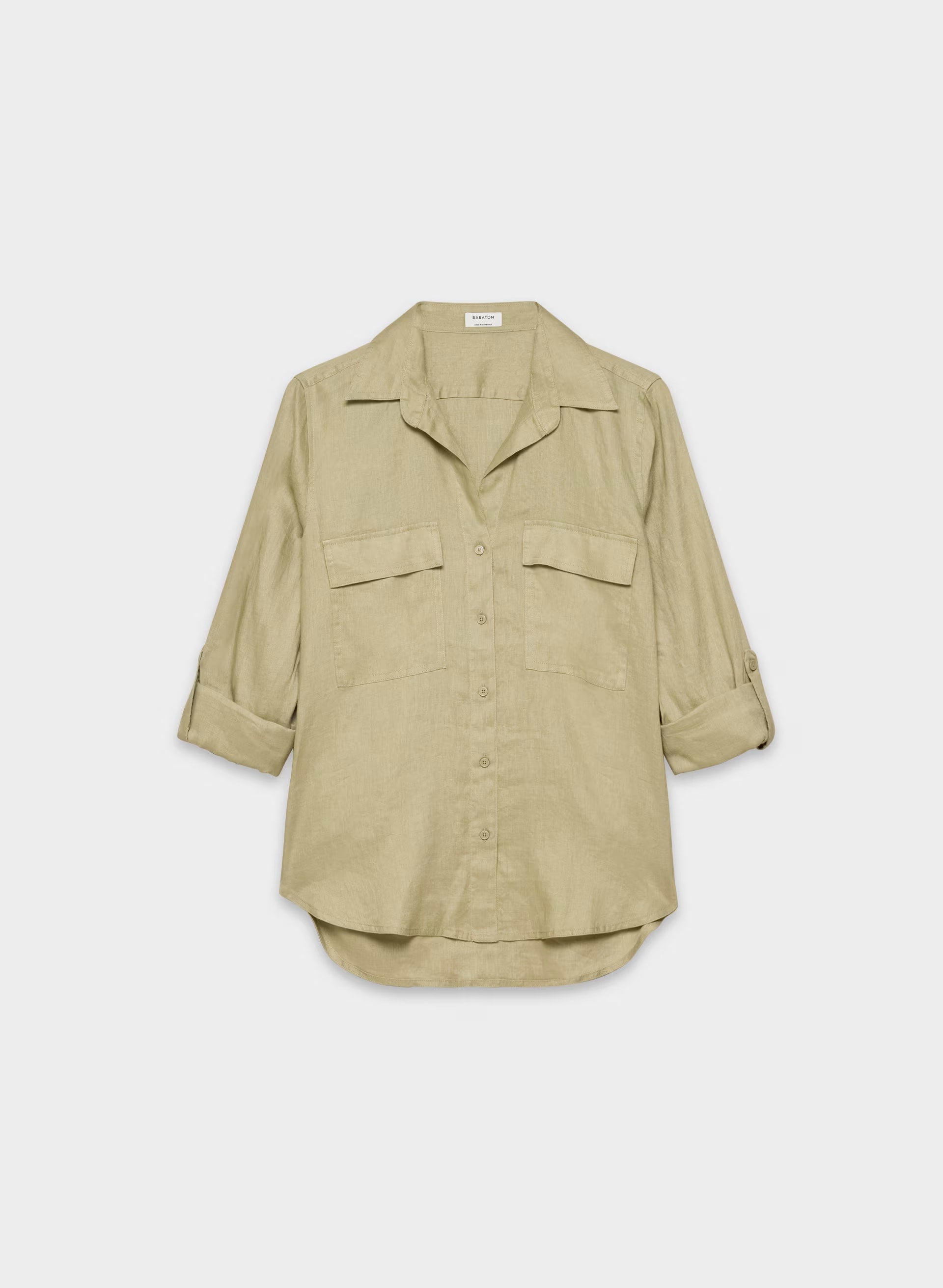 Utility Linen Shirt - MARTINI OLIVE