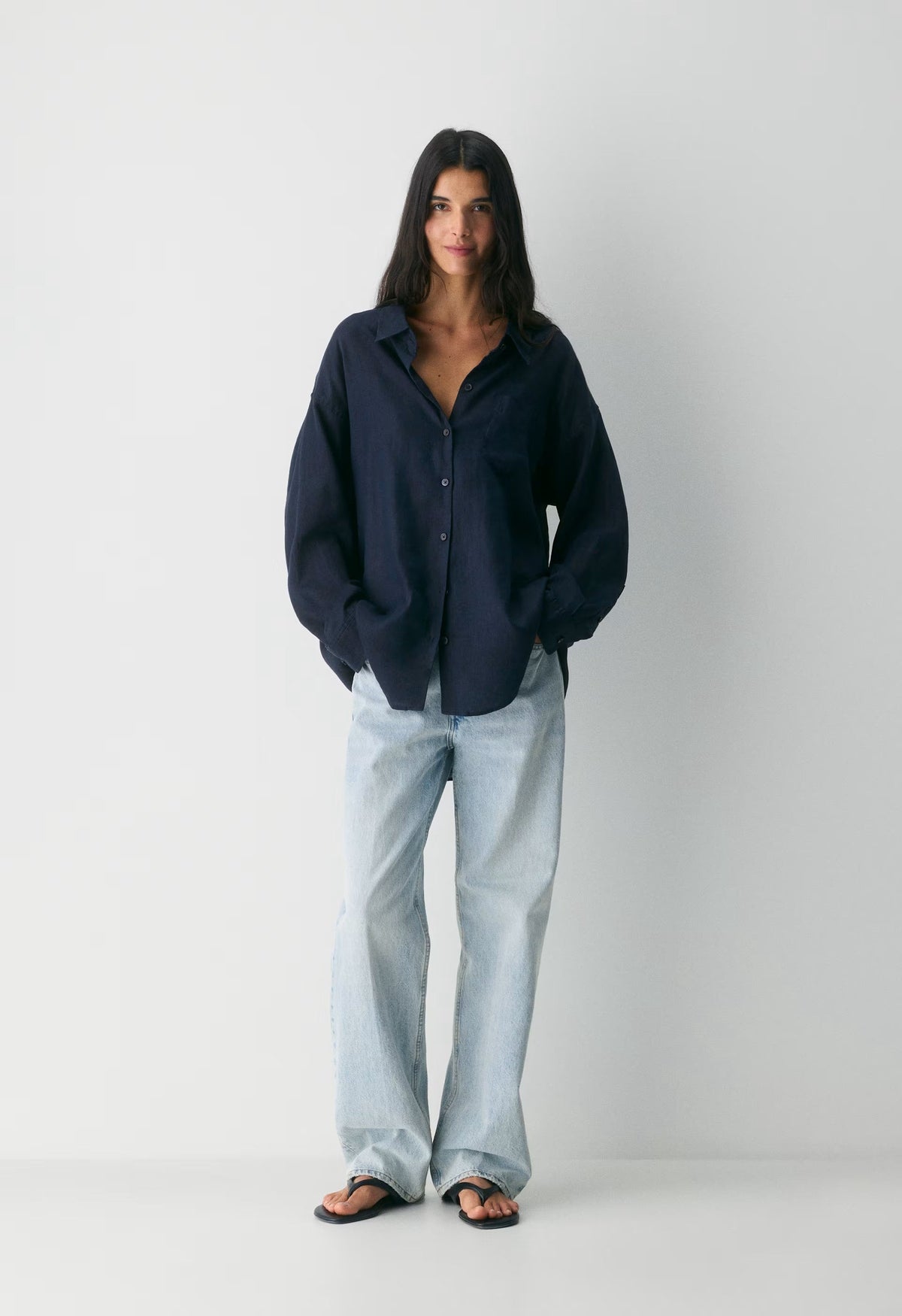 Reminisce Relaxed Linen Shirt - ADMIRAL