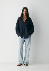 Reminisce Relaxed Linen Shirt - ADMIRAL