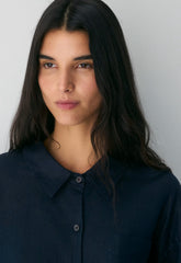 Reminisce Relaxed Linen Shirt - ADMIRAL