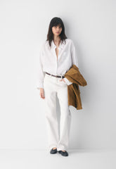 Reminisce Relaxed Linen Shirt - WHITE