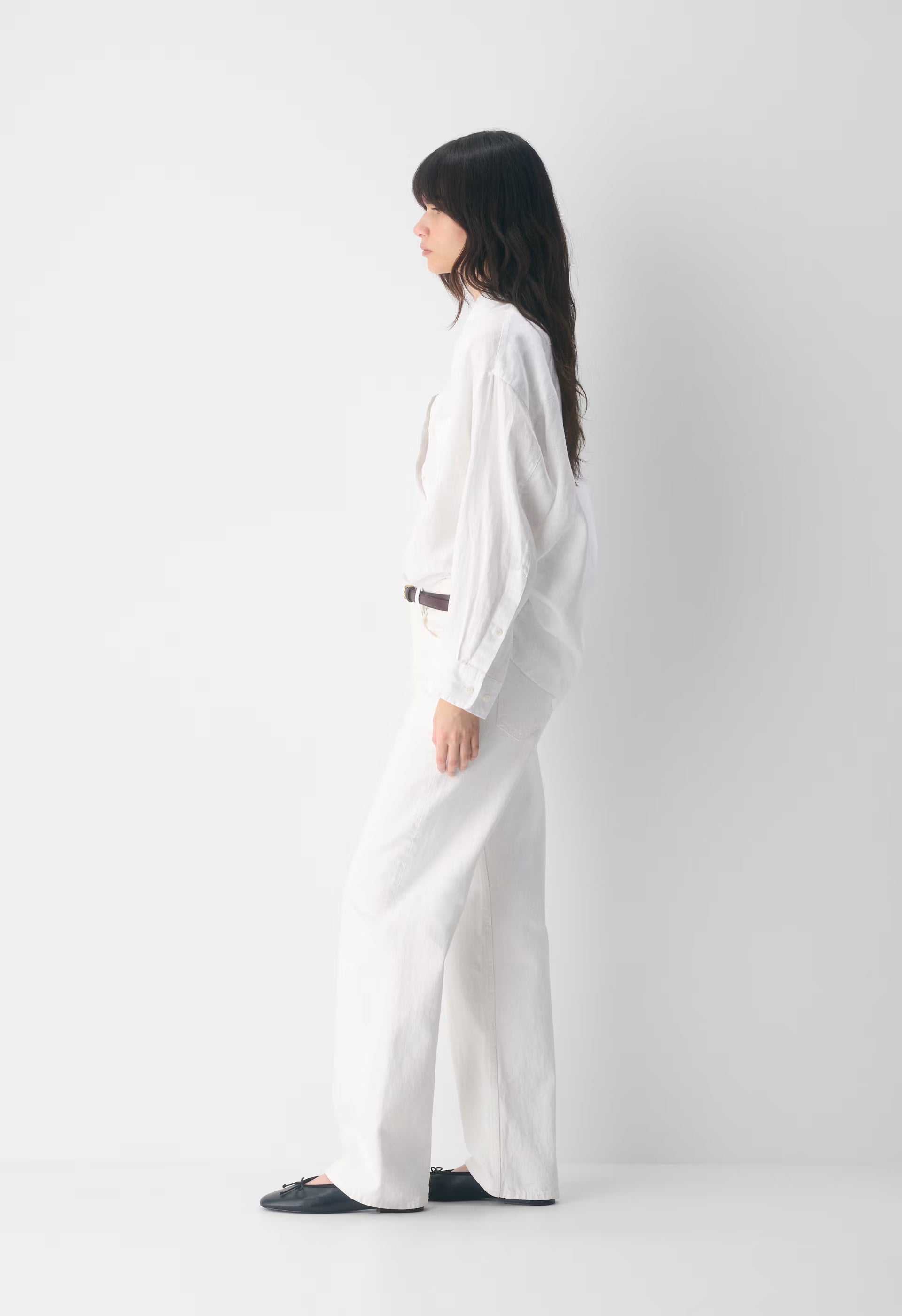 Reminisce Relaxed Linen Shirt - WHITE