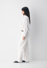 Reminisce Relaxed Linen Shirt - WHITE