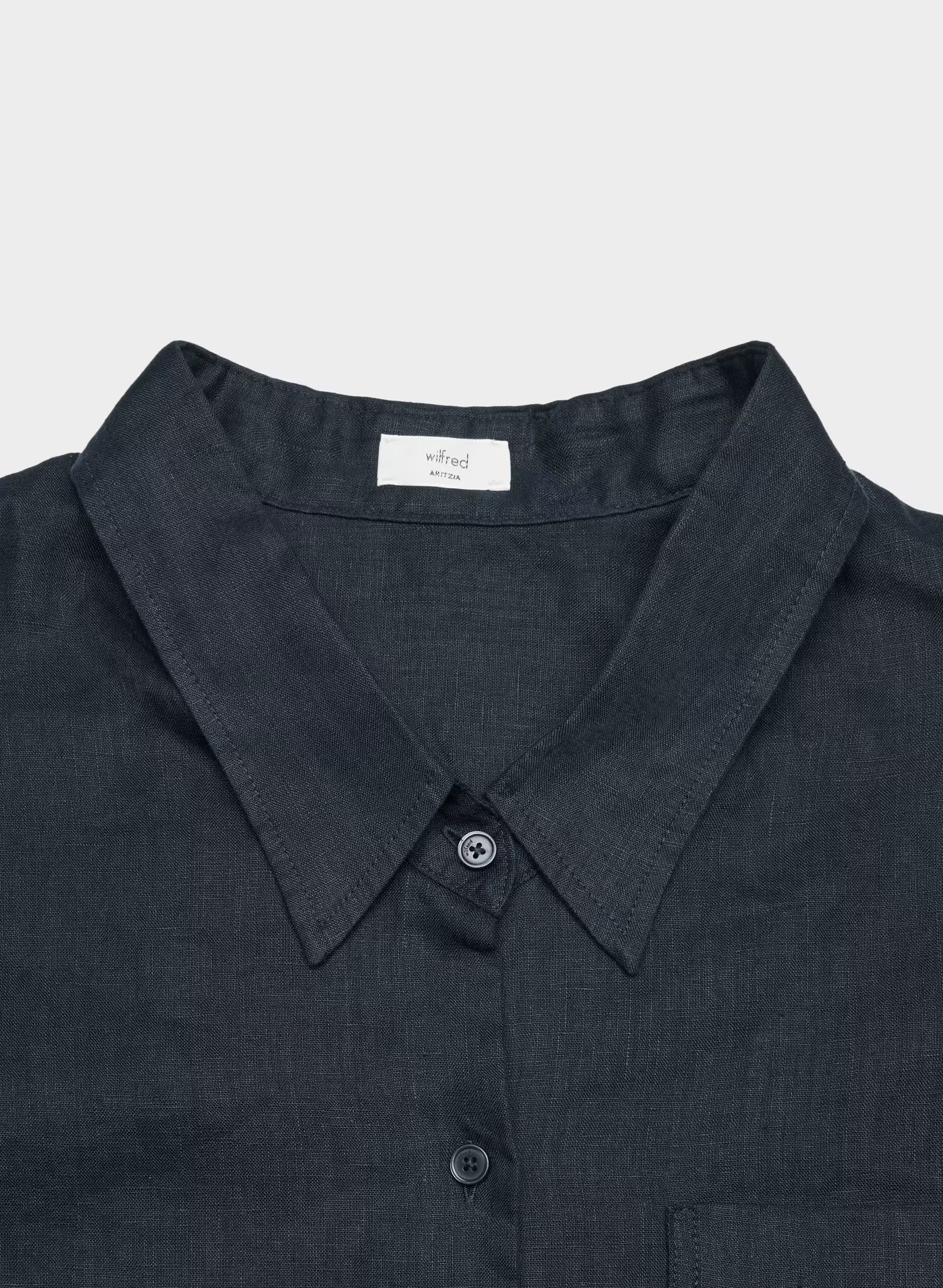 Reminisce Relaxed Linen Shirt - DARK NIGHT NAVY