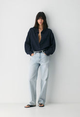 Reminisce Relaxed Linen Shirt - DARK NIGHT NAVY