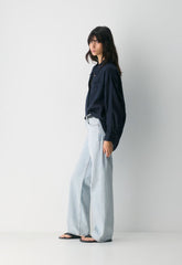 Reminisce Relaxed Linen Shirt - DARK NIGHT NAVY