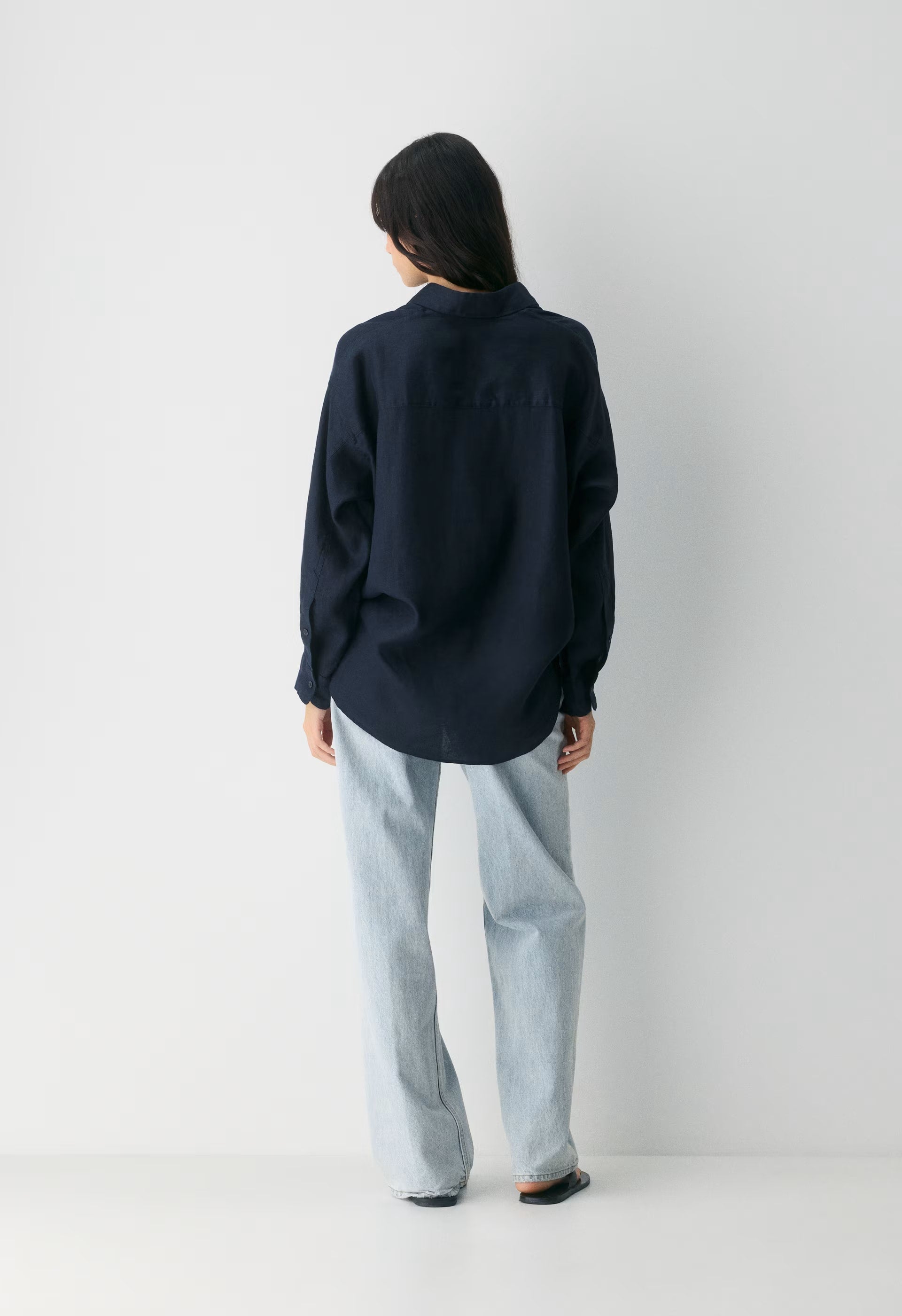 Reminisce Relaxed Linen Shirt - DARK NIGHT NAVY
