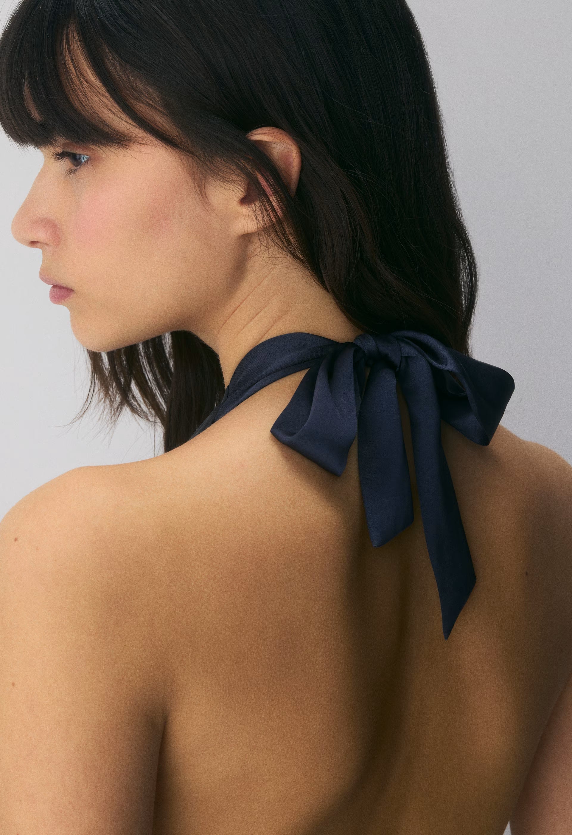 Martini Satin Halter Top - ADMIRAL