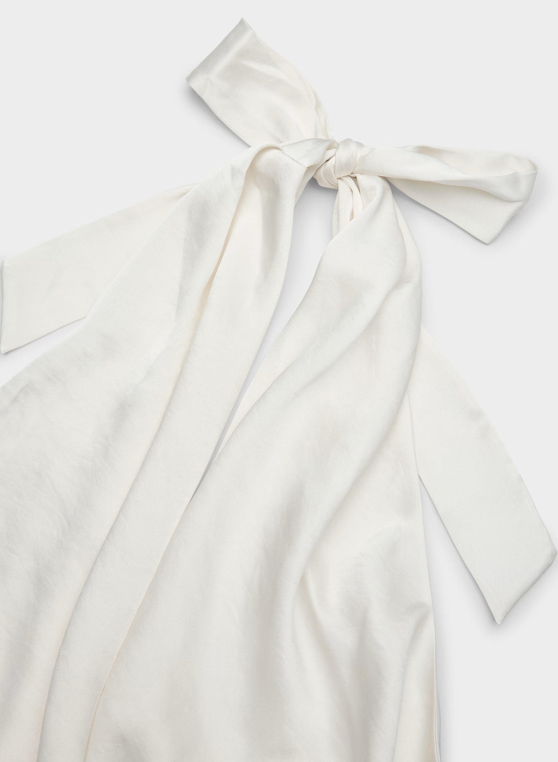 Martini Satin Halter Top - LIGHT BIRCH