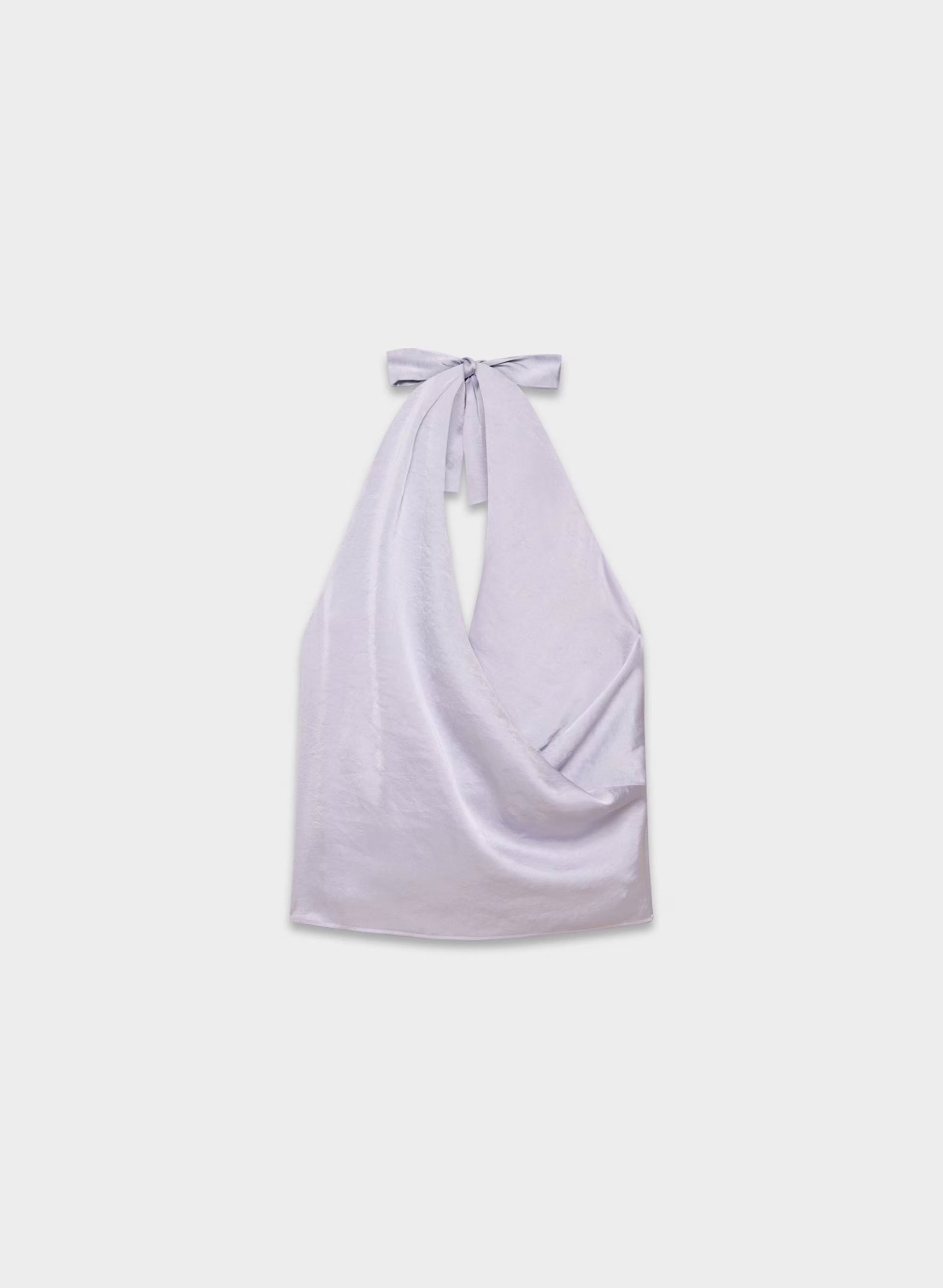 Martini Satin Halter Top - WILDFLOWER LILAC