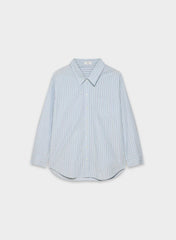 Reminisce Relaxed Poplin Shirt - WNSTN STRPE D BL/B WH